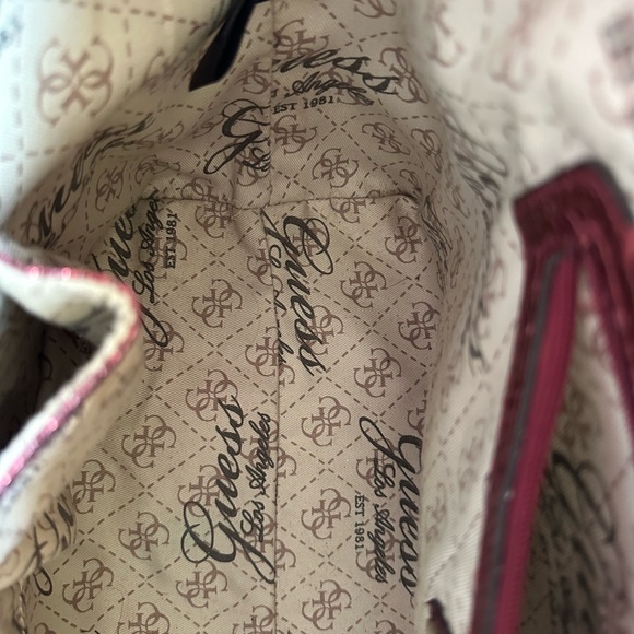 Guess “Delaney” Tote Bag, Red Metallic, 13x11x6, Excellent Condition! - Picture 11 of 12